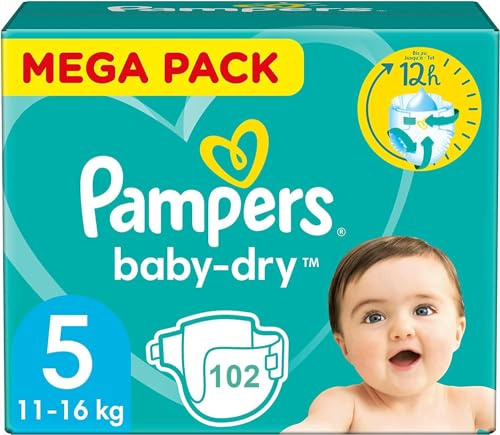 PAMPERS Baby-DRY Größe 5 102 Windeln (11-16 kg)