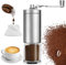 Molinillo Cafe Manual, Molinillo de café manual con mecanismo de cerámica, molinillo de café a mano, grado de molido ajustable, Molinillo Cafe Coffee grinder para todo tipo de café (acero inoxidable)