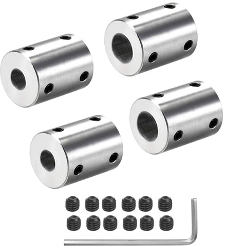4 Stück 8mm bis 10mm starre Motorwelle Kupplung Kupplung Hülse Kupplung Adapter für 3D Drucker RC Motor Zubehör