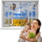 Magnet Fliegengitter Fenster 80x50 Magnetvorhang Ideal für, und TerrassenFenster (Grau)