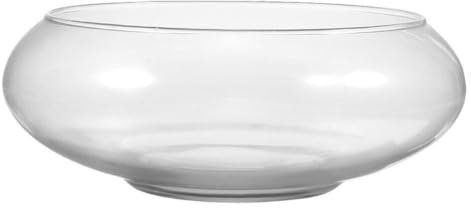 Yardwe Bol De Nénuphar en Verre pour Aquarium Pot Succulent Récipient Hydroponique De Lotus Bols De Fontaine D'extérieur Étang À Poissons Bain d'oiseaux