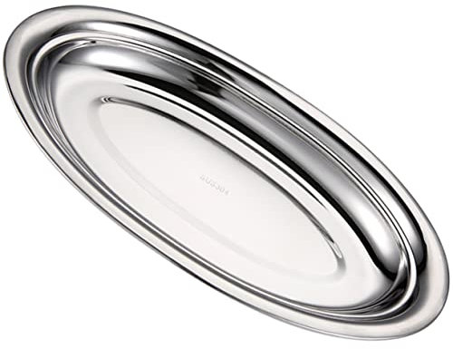 Alipis Piatto Da Portata Per Pesce In Acciaio Inox Piatto Per Cottura A Piatti Di Pesce Vassoio Da Portata Per Vassoio Per Bistecche Piatto Da Portata Per