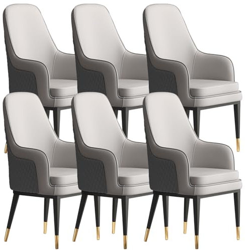 MAHNFEID Sessel, Loungesessel Moderne Esszimmerstühle Für Die Küche Gepolsterte Sitzfläche Mit Offener Rückenlehne Modernes Design, Esszimmersesel Mit Metallbeinen Für Esszimmer, Wohnzimmer Und Küche