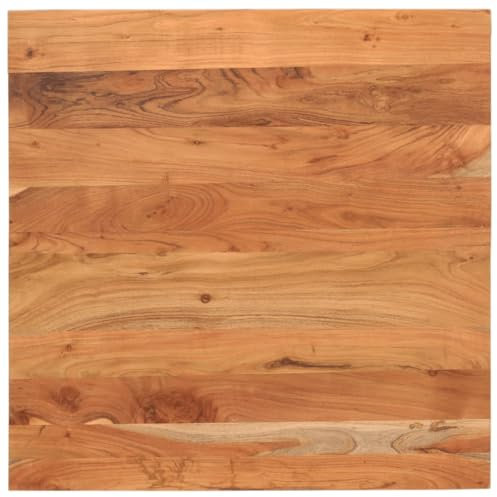 vidaXL Tischplatte, Holzplatte Quadratisch, Massivholzplatte für Bartisch Beistelltisch Esstisch, Ersatztischplatte, 90x90x2,5cm Akazienholz