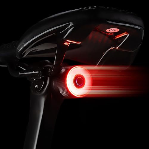 ROCKBROS Luce Posteriore per Bicicletta, Potente Luce Posteriore Bici Ricaricabile USB, Fanale Posteriore Bici con 4 Modalita Luminosa, Luce Posteriore Impermeabile IPX6 per MTB e Bici da Corsa