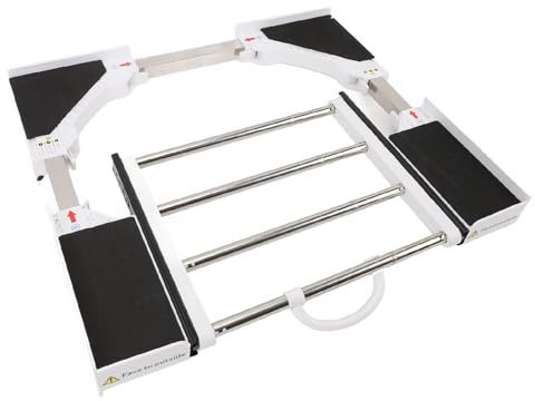 Washer Dryer Stacking Kit, Adjustable Washing Machine Stacking Kit with Ratchet Rope Universal Stacking Shelf for Washer and Dryer Tumble Dryer Stacking Kit
