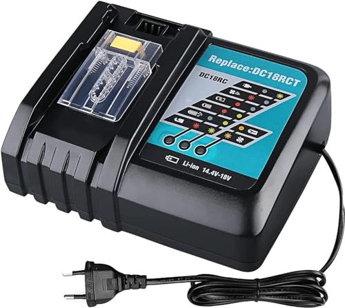Quick Charger DC18RC Compatible with maki_ta 14.4V-18V Li-ion Battery BL1860 BL1850 BL1840 BL1830 BL1815 BL1415 BL1430 BL1440 DC18RD DC18RA DC18SF