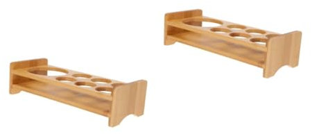 PRETYZOOM 2 STK Halter für Cocktailgläser Soda Trichter Spender Spiel Stößel für Cocktails Öffner Tassenregal Tassenständer Tasse Halterung dekorativer Getränkehalter Weinbecherhalter Bambus