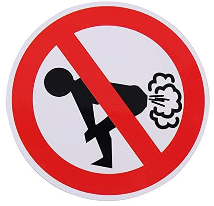 Yzdysg Interessanter Zivilisationsaufkleber Furz Aufkleber Ohne Furzing wasserdichte Heck Glasauto Aufkleber Dekoration