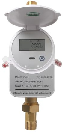 Smart Zigbee Ultraschall-Wasserzähler mit Ventil 15/20/25 mm, Fernüberwachung, LCD-Display, Nutzungszeitüberwachung, automatische Messung des Wasserflussverbrauchs und intelligente Alarme