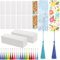 Blanko Lesezeichen, 50 Stück weiße Lesezeichen & 50 Stück Bunte Quasten, Lesezeichens Rohlinge Set für Handgemachte Dekoration, Geschenkdekoration, DIY Geschenkanhänger Etiketten, Bastelprojekte