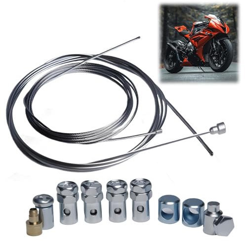 Cavo Frizione e Acceleratore Moto Universale 1m Ø1,2mm con Morsetto - per Scooter, Cross e Carburatore, Cavo Della Frizione per Moto