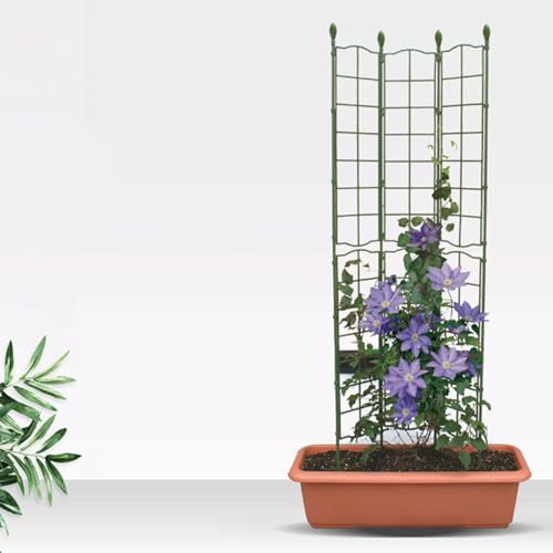 KKTX Garten Gitter Mesh Clematis Gitter Plant Metall Pflanzenklettern Rosenschlangen Stützen Sie Käfig für Reben, Blumen, Gemüse, Rosen Verschiedene KombinationenGreen,50x150cm
