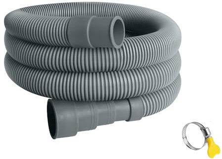 Taicols Collapsible Caravan Drain Pipe, Drain Hose, Washing Machine, Waste Water Hose Extension with Adjustable Adapter, Drain Hose Extension for Washing Machine, Motorhome (2 m)