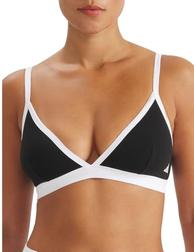 adidas Damen Triangle Bralette - Sport Active Essentials Cotton Contour - BH - Bequeme Unterwäsche