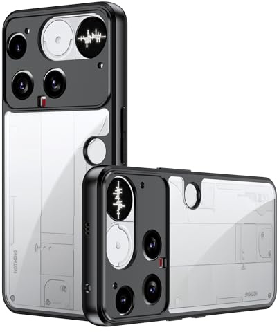 Lemxiee Case für Nothing Phone 3 hülle,Anti-Fingerabdruck/Absturzsicherung/rutschfest Flexibles Silikon + Mattiertes Acryl-Schutzhülle Handyhülle