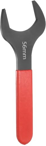 sourcing map Einzelner Maulschlüssel 56mm metrisch 15 Grad gekröpfter Winkel U-förmiger offener Maulschlüssel kleiner Flachkopf brünierter Schlüssel mit rotem Schaft für Autoreparatur Möbelmontage