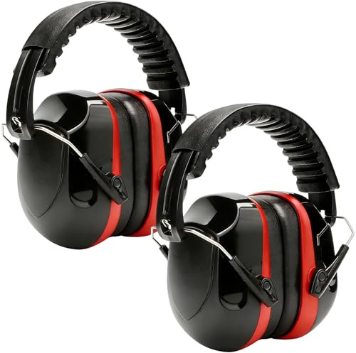 GAGAMOTEYA 2-Pack Gehörschutz Lärmschutz, SNR 31dB Kapselgehörschutz Kopfhörer, Sicherheit Ear Muffs für Arbeit, Baustelle, Schießsport, Konzerte, Autismus & Ruhe - Hochwertig & Faltbar