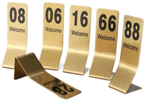 JuanNest 1-25/50 Stück Tischnummern, Doppelseitig Nummeriertes Edelstahl Tischschild Restaurant Hochzeits Sitzkarte Für Veranstaltungen, Bankette, Gastronomie, Hochzeitsbankett Tischdeko A,1-50