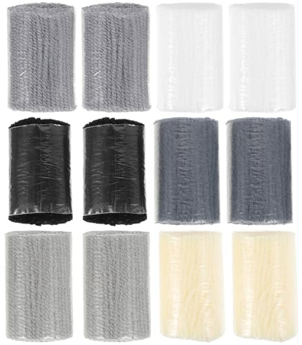 Milisten Bastelbedarf Knüpfgarn 12 Stück Acrylfaser zum Nähen und Häkeln für Teppiche und Decken für Selbstgemacht Teppich Tufting und Handarbeit