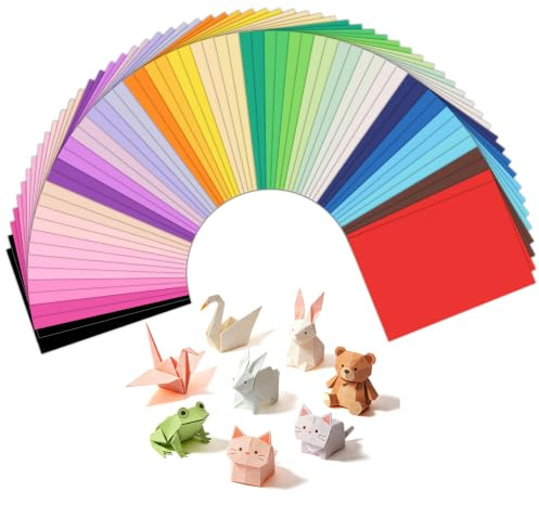 60 Blatt Tonkarton A4 Bunt 180 g/m², 30 Farben starkes Tonpapier doppelseitig farbig, Bastelpapier für Malen Falten Karten Einladungen Scrapbooking Kinder DIY