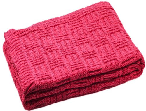 Baby Decke aus 100% Bio Baumwolle kba Rot 80 x 90 cm