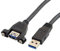 CY - Cavo di prolunga USB 3.0 tipo A maschio a femmina, con viti per montaggio a pannello, 50 cm