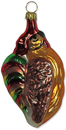 Lauschaer Glas Hahn Christbaumschmuck mundgeblasen,handdekoriert Original