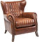 Kare Design Ohrensessel Country Side, Braun, Kissen abnehmbar, Armlehnen, Vintage, Relax Sessel, Gemütlich, Hohe Rückenlehne, Wohnzimmer, Leder, 90x83x88 cm (H/B/T)