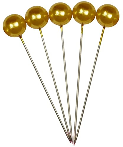 Corderie Italiane 006042426 Deko-Nadeln, Durchmesser: 6 x 65 mm, 100 Stück, goldfarben