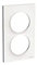 Schneider Electric - Odace Styl, Plaque Blanc 2 postes verticaux entraxe 57mm - S520714