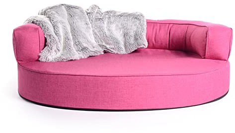 PadsForAll Hundebett, Hundesofa Atlanta Softline Polyester PINK wasserabweisend, Feels Like Heaven