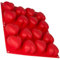 BlueFox I 2er Set Silikonform mit Herzen für große Muffins, Herzbackform, 8 Herzchen, Backformen, Muffinform Herz, Eiswürfel, 29,5 x 17 x 4cm, Kuchen, Backen, Seife, Farbe: Rot