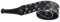 YUEKO Gitarrengurt aus Rindsleder, verstellbar, genarbtes Leder, gepolsterter Schultergurt für Akustik-, E-Gitarre, Bass, Schwarzes Pentagramm, 6-7.5cm width