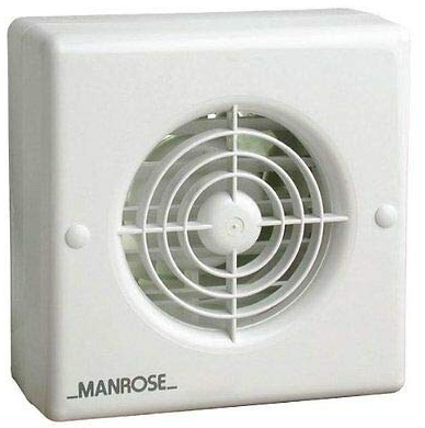 Manrose XFA150 6 150mm Auto Shutter Extractor Kitchen Fan Timer Pull Humidity (Timer (1-20min))