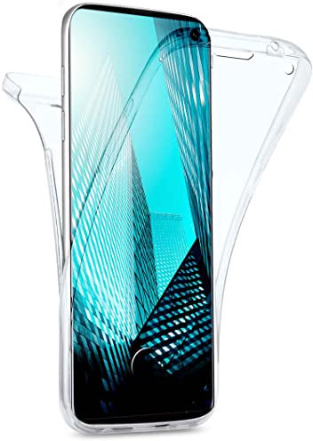 moex Double Case für Samsung Galaxy S10 Hülle Silikon Transparent, 360 Grad Full Body Rundum-Schutz, Komplett Schutzhülle beidseitig, Handyhülle vorne und hinten - Klar