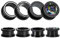 TBOSEN 8 STK Schwarz Fashion Ohr Tunnels Ohr Plugs Gauges Edelstahl Expander Stretcher Piercings