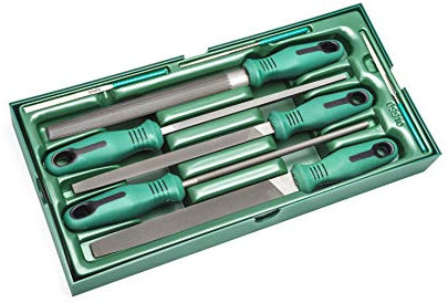 SATA Werkstattfeilen-Satz, 8-teilig ST09910 (Werkstattfeilensatz Werkstattfeilen Werkstattfeile), ideal zum Formen, Schärfen, und für Materialentfernungsarbeiten an Holz oder Metall