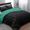 Basic Beyond King-Size-Bettwäsche-Set – grünes Bettdecken-Set für King-Size-Bett, schwarz/mintblätter, 1 Bettdecke (264.2x233.7 cm) und 2 Kissenbezüge (50.8x91.4 cm + 5.1 cm)