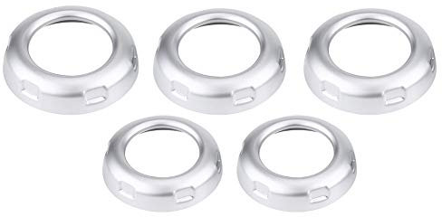 Qiilu Perillas de Volumen y Aire Acondicionado para automóvil de 5 Piezas, Cubierta de Ajuste de botón de Aire Acondicionado de Volumen para 4 LR4 09-16 Sport 2010-2013