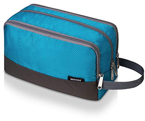 WANDF Kulturbeutel Herren Rucksack Damen Kosmetiktasche Waschtasche für Männer & Frauen in Premium Qualität (A - Himmelblau)