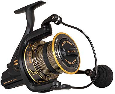 PENN Battle III Weitwurfrolle – Weitwurf-Salzwasserrolle, Schwarz Gold