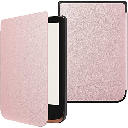 Etui Compatible pour Vivlio Touch Lux 4 Lux 5 HD Plus - Or Rose - Coque Housse liseuse pour Vivlio Touch Lux 4 Touch Lux 5 Touch HD Plus