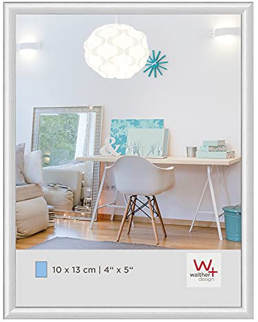 walther design Bilderrahmen silber 10 x 13 cm New Lifestyle Kunststoffrahmen KV113S