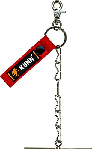 KUNN Electrical Tape Holder,Dual-Use Tape Thong,Enhanced Fast Tape Holder Chain for Tool Belt with Keyring,Snap Loop and Button(1Pack,Red)