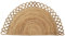 Agro Richer Beige Jute-Bordüre Design Handgeflochten Zuhause Wohnzimmer halbrund Form Teppich (30 x 60 cm)