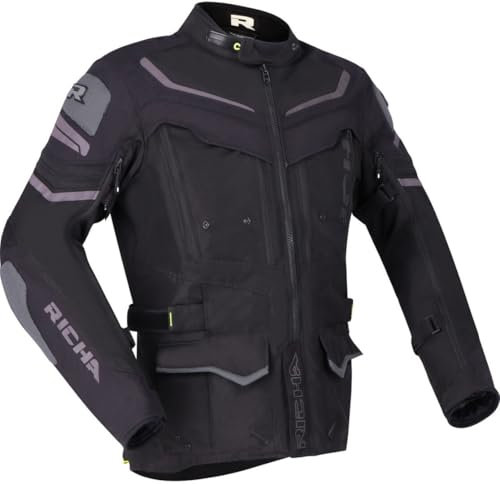Richa Infinity 2 Adventure waterproof Motorcycle Textile Jacket, black/grey, 2XL