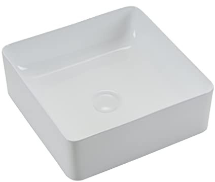 VEROSAN PRO Wien Aufsatzwaschtisch, Keramik, weiß, 37x37x13 cm