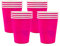16 vasos de papel de fiesta de color rojo rosa de 9 onzas, vasos de papel rojo rosa, decoración de mesa de fiesta para bebidas calientes, pícnic, cumpleaños, baby shower, graduación, boda, cumpleaños,