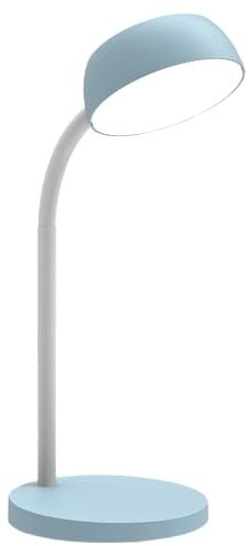 Unilux LED Schreibtisch-Leuchte Tamy hellblau, flexibel biegbarer Arm, 3000K